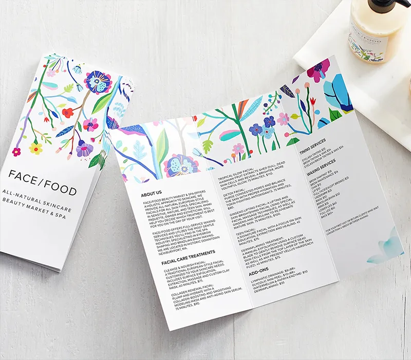 چاپ افست و بسته بندی 2 brochure offset