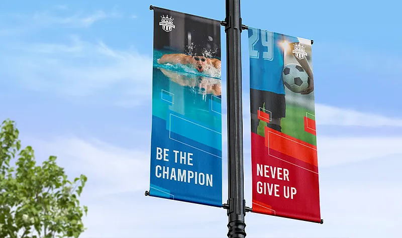 خدمات تبلیغات محیطی 14 lamp post banner advertising