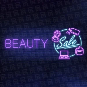 تابلو نئون آماده طرح لوازم آرایشی- کد Beauty002