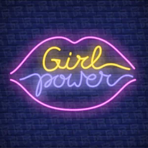 تابلو نئون آماده طرح لب - کد Beauty004