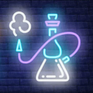 تابلو نئون آماده طرح قلیان - کد Lounge001