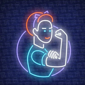 تابلو نئون آماده طرح ورزش و فیتنس - کد Fitness002