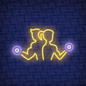 تابلو نئون آماده طرح ورزش و فیتنس - کد Fitness003