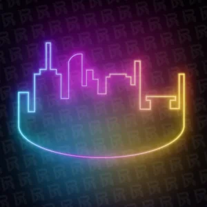 تابلو نئون آماده طرح ساختمان - کد Building001