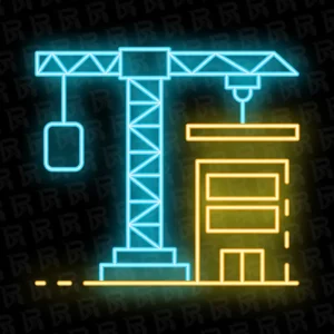 تابلو نئون آماده طرح ساخت و ساز - کد Construction001