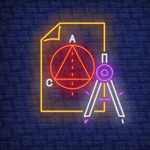 تابلو نئون آماده طرح ساخت و ساز - کد Construction002