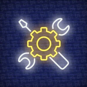 تابلو نئون آماده طرح تعمیرات - کد Repair001