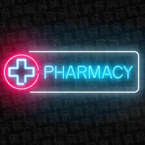 تابلو نئون آماده طرح داروخانه - کد Pharmacy005