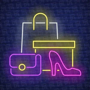 تابلو نئون آماده طرح مد و پوشاک - کد Fashion003