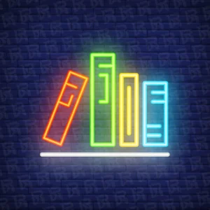 تابلو نئون آماده طرح کتاب - کد Art004