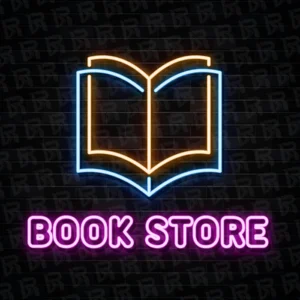 تابلو نئون آماده طرح کتاب - کد Art005