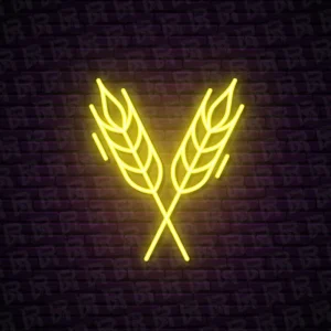 تابلو نئون آماده طرح گندم - کد Bakery011