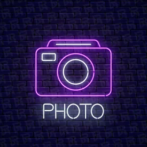 تابلو نئون آماده طرح دوربین - کد Photography002 (کپی)