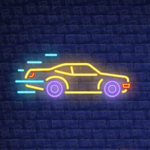 تابلو نئون آماده طرح ماشین - کد Car002