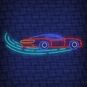 تابلو نئون آماده طرح ماشین - کد Car003