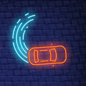 تابلو نئون آماده طرح ماشین - کد Car006