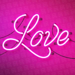 تابلو نئون آماده طرح Love - کد Ceremony003
