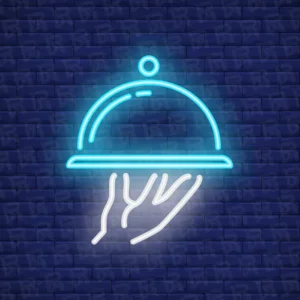 تابلو نئون آماده طرح دیس غذا - کد Ceremony006