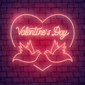 تابلو نئون آماده طرح ولنتاین - کد Ceremony008