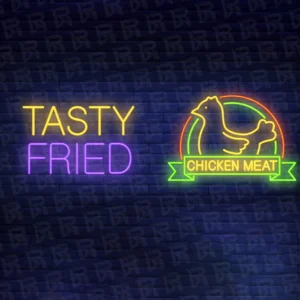 تابلو نئون آماده طرح مرغ - کد Dairy006