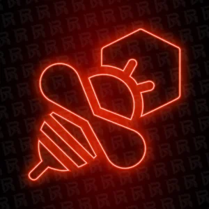 تابلو نئون آماده طرح زنبور عسل - کد Dairy010