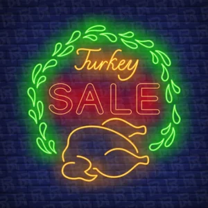 تابلو نئون آماده طرح مرغ بریان - کد Dairy014