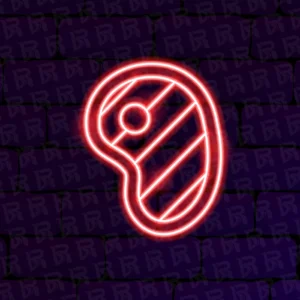 تابلو نئون آماده طرح استیک گریل - کد Dairy021