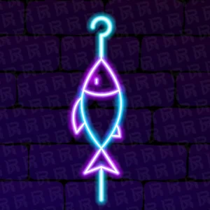 تابلو نئون آماده طرح ماهی - کد Dairy023