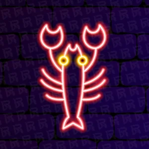 تابلو نئون آماده طرح میگو - کد Dairy025