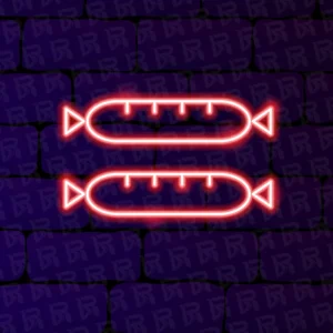 تابلو نئون آماده طرح سوسیس - کد Dairy028