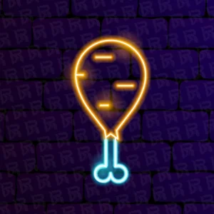 تابلو نئون آماده طرح ران مرغ - کد Dairy029