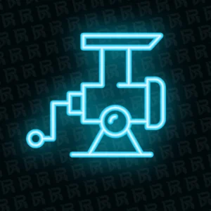 تابلو نئون آماده طرح چرخ گوشت - کد Dairy033