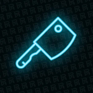 تابلو نئون آماده طرح ساطور - کد Dairy043