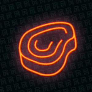 تابلو نئون آماده طرح گوشت - کد Dairy047