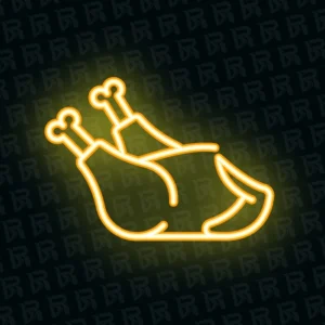 تابلو نئون آماده طرح مرغ بریان - کد Dairy050