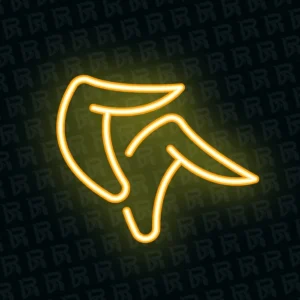 تابلو نئون آماده طرح بال مرغ - کد Dairy051