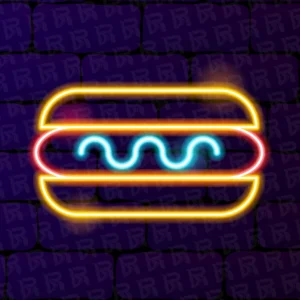 تابلو نئون آماده طرح ساندویچ - کد Food004