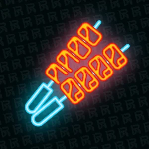 تابلو نئون آماده طرح کباب - کد Food006