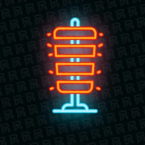 تابلو نئون آماده طرح کباب ترکی - کد Food007