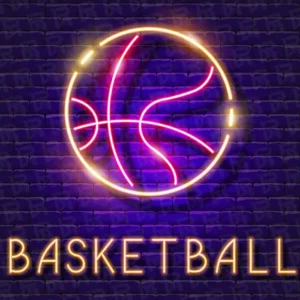 تابلو نئون آماده طرح توپ بسکتبال - کد Fittness007