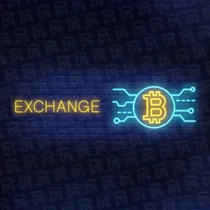 تابلو نئون آماده طرح بیت کوین - کد Gold003