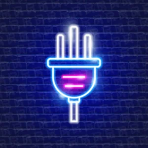 تابلو نئون آماده طرح سه شاخه برق - کد House001