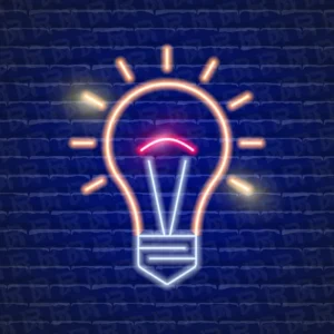 تابلو نئون آماده طرح لامپ - کد House002