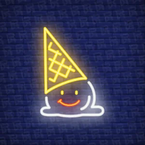 تابلو نئون آماده طرح بستنی آب شده - کد Juice009