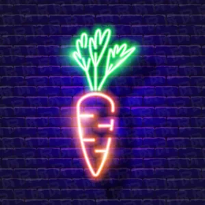 تابلو نئون آماده طرح هویج - کد Market002