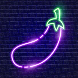 تابلو نئون آماده طرح بادمجان - کد Market004