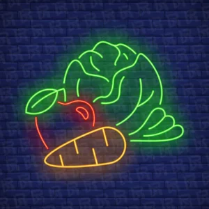 تابلو نئون آماده طرح صیفیجات - کد Market005