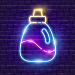 تابلو نئون آماده طرح مایع شستشو - کد Market006