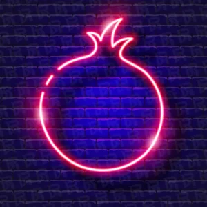 تابلو نئون آماده طرح انار - کد Market007