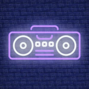 تابلو نئون آماده طرح ضبط صوت - کد Music002